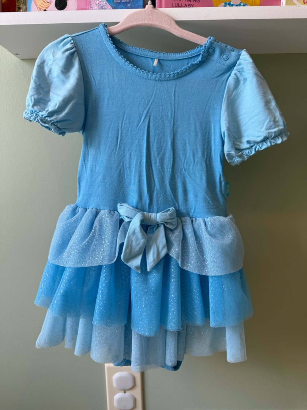 Posh Peanut Disney Princess Cinderella Blue Girl Tulle Bamboo Bodysuit Onesie - Picture 4 of 9